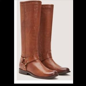 * Cognac Frye Phillip Harness tall boot
